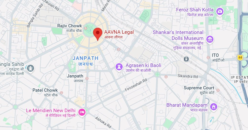 Map showing the office location near Rajiv Chowk, Connaught Place, New Delhi